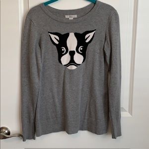 Bass Brand Boston Terrier Face Sweater